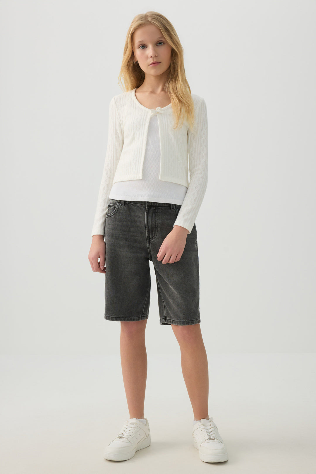 Cardigan with Bow Detail