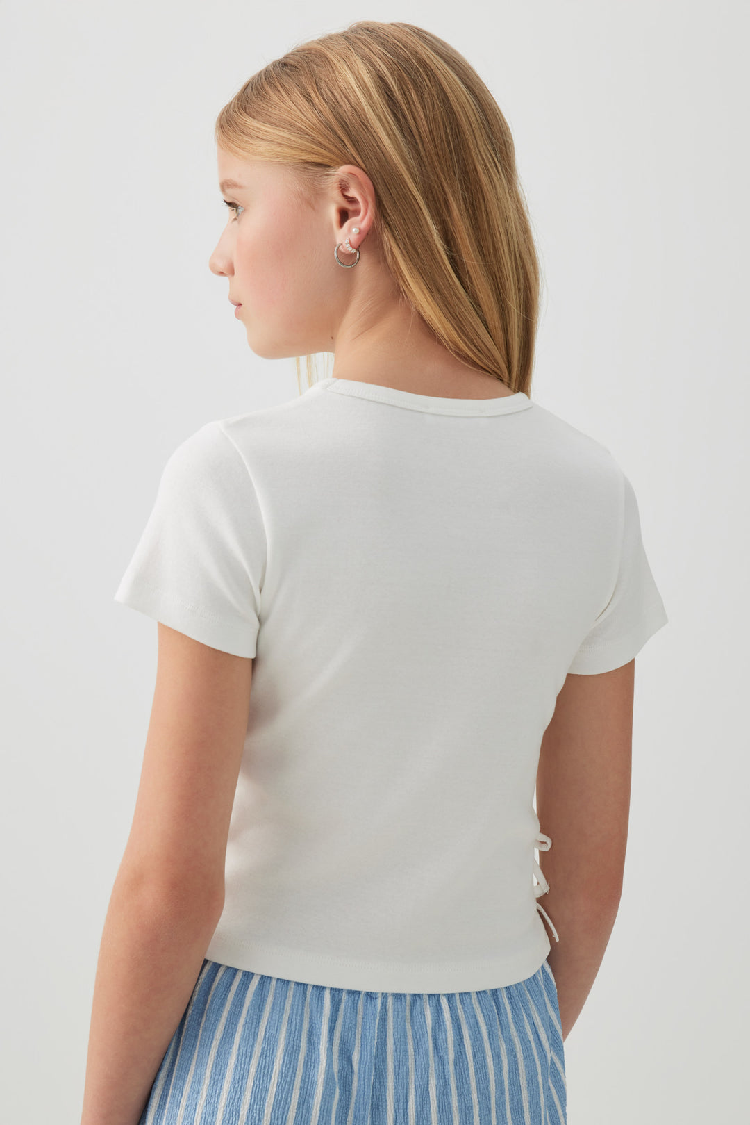 Rib Tee with Side Ties
