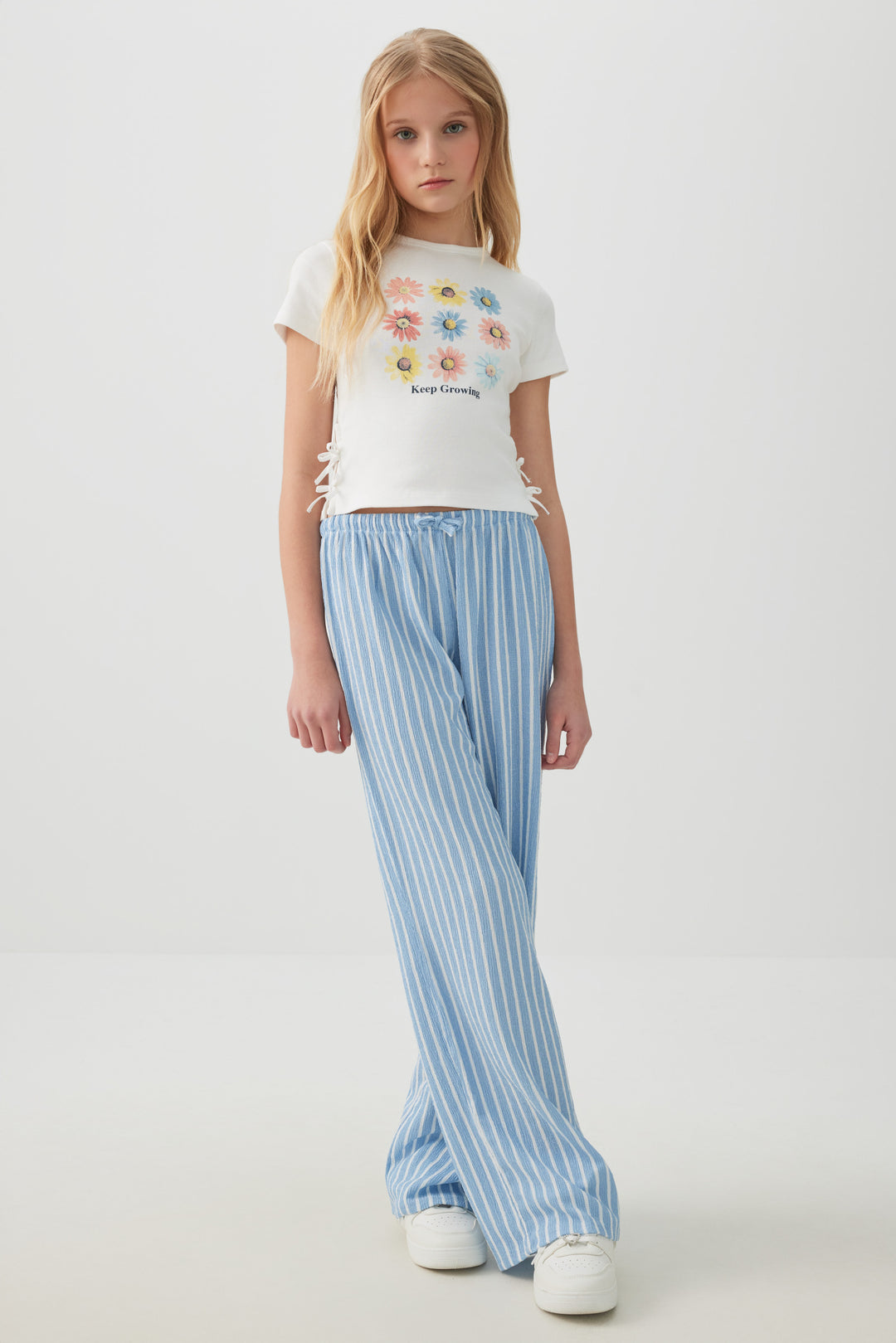 Rib Tee with Side Ties