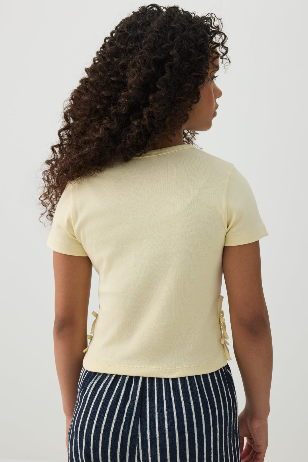 Rib Tee with Side Ties