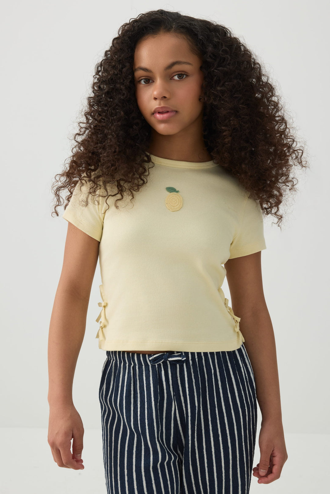 Rib Tee with Side Ties