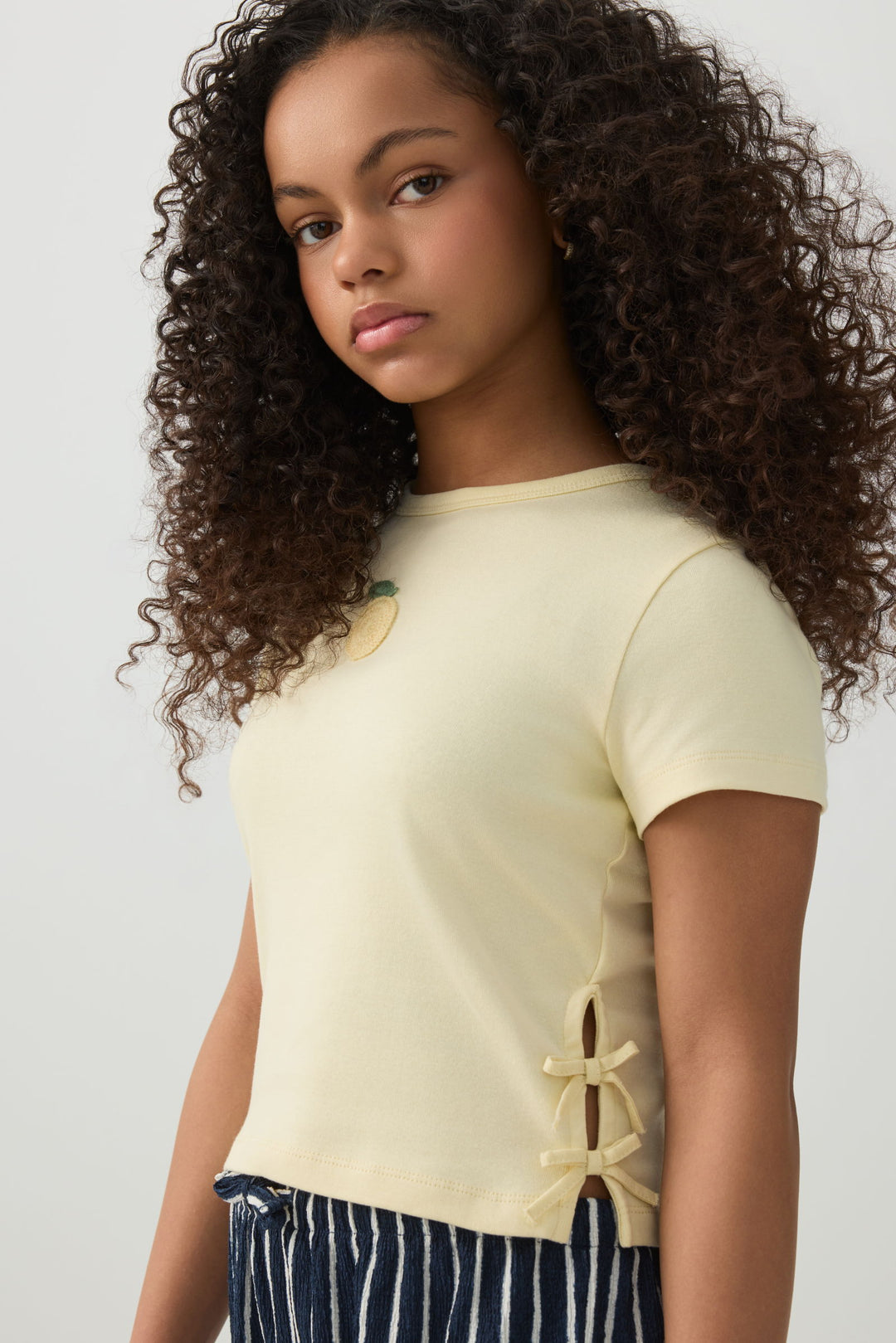 Rib Tee with Side Ties