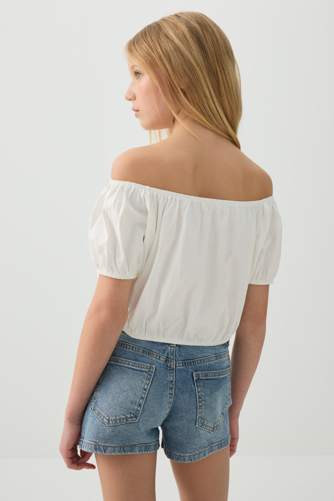 Peasant Top with Elastic Waist
