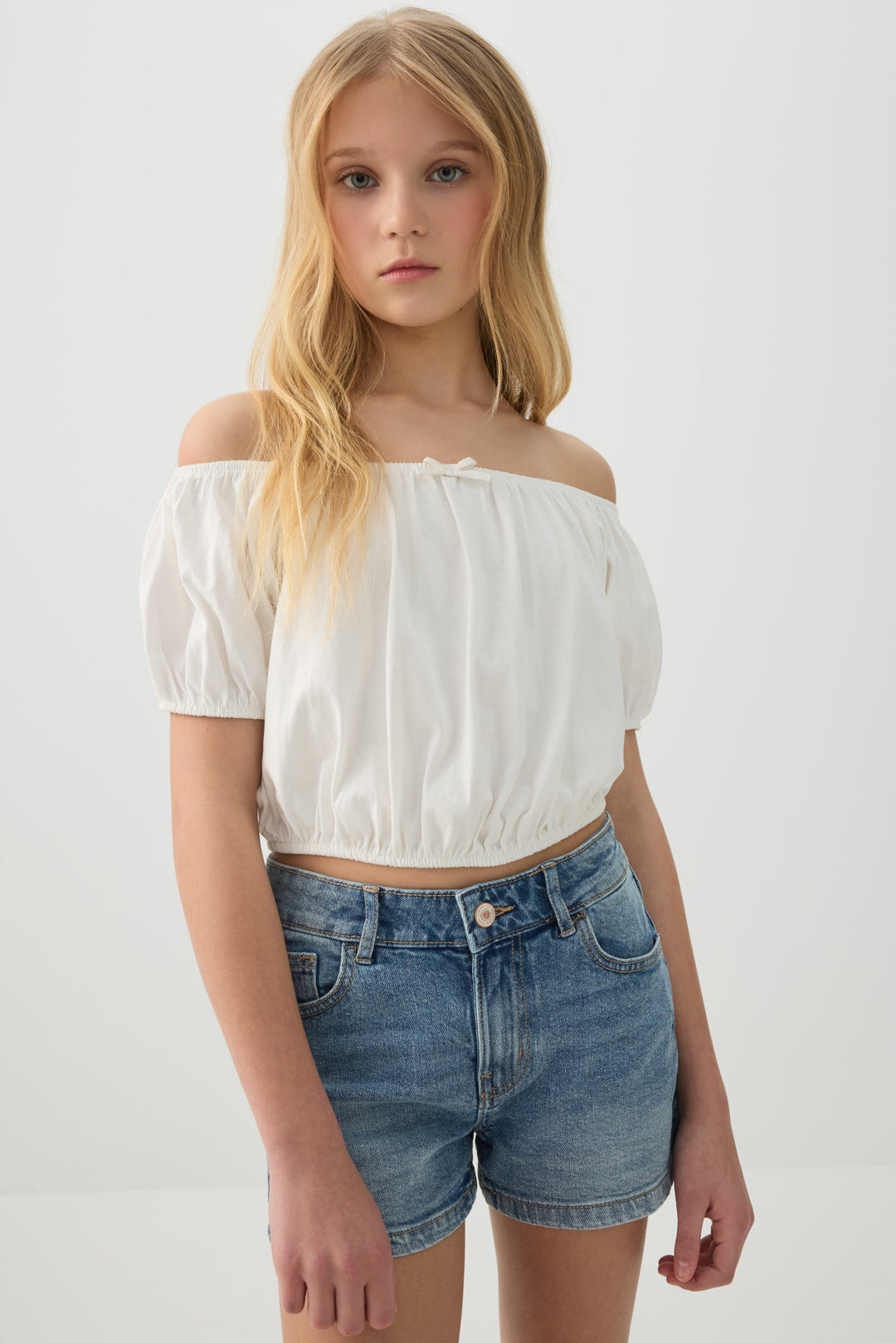 Peasant Top with Elastic Waist
