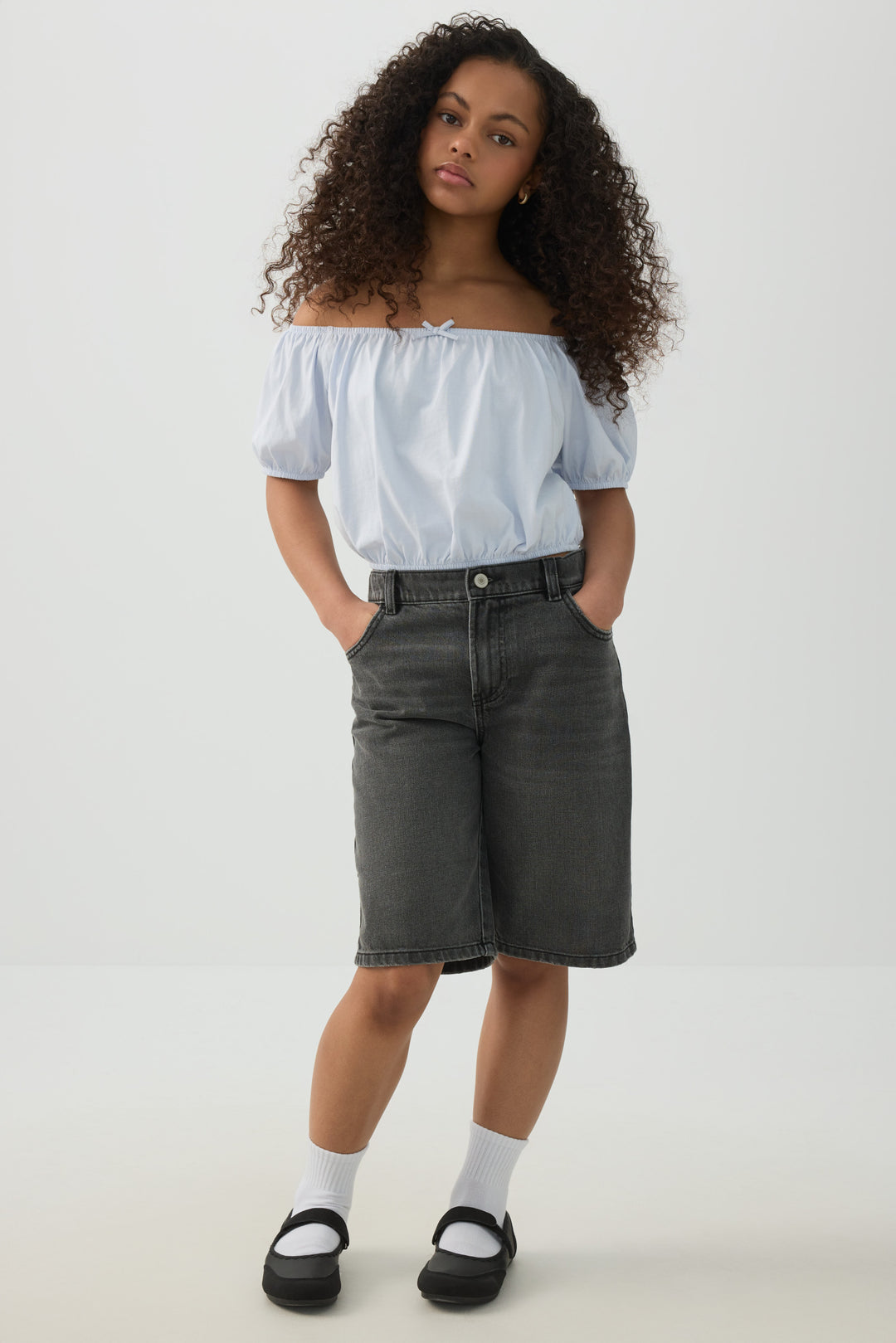 Peasant Top with Elastic Waist