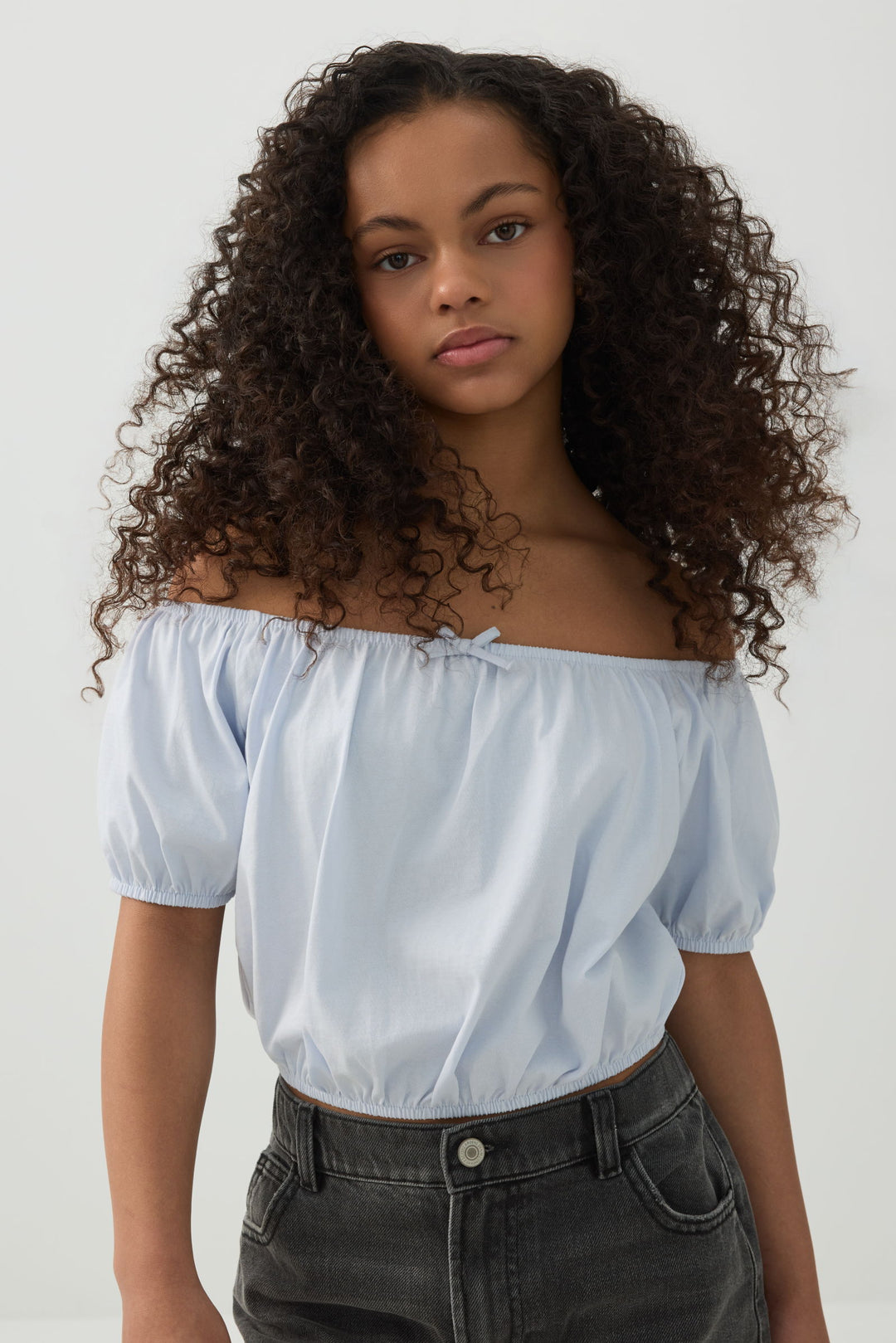 Peasant Top with Elastic Waist