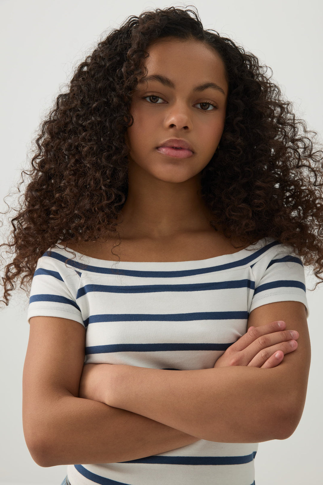 Rib Off Shoulder T-Shirt