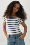 Rib Off Shoulder T-Shirt