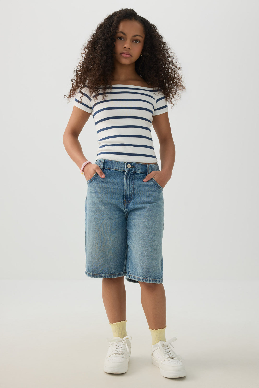 Rib Off Shoulder T-Shirt