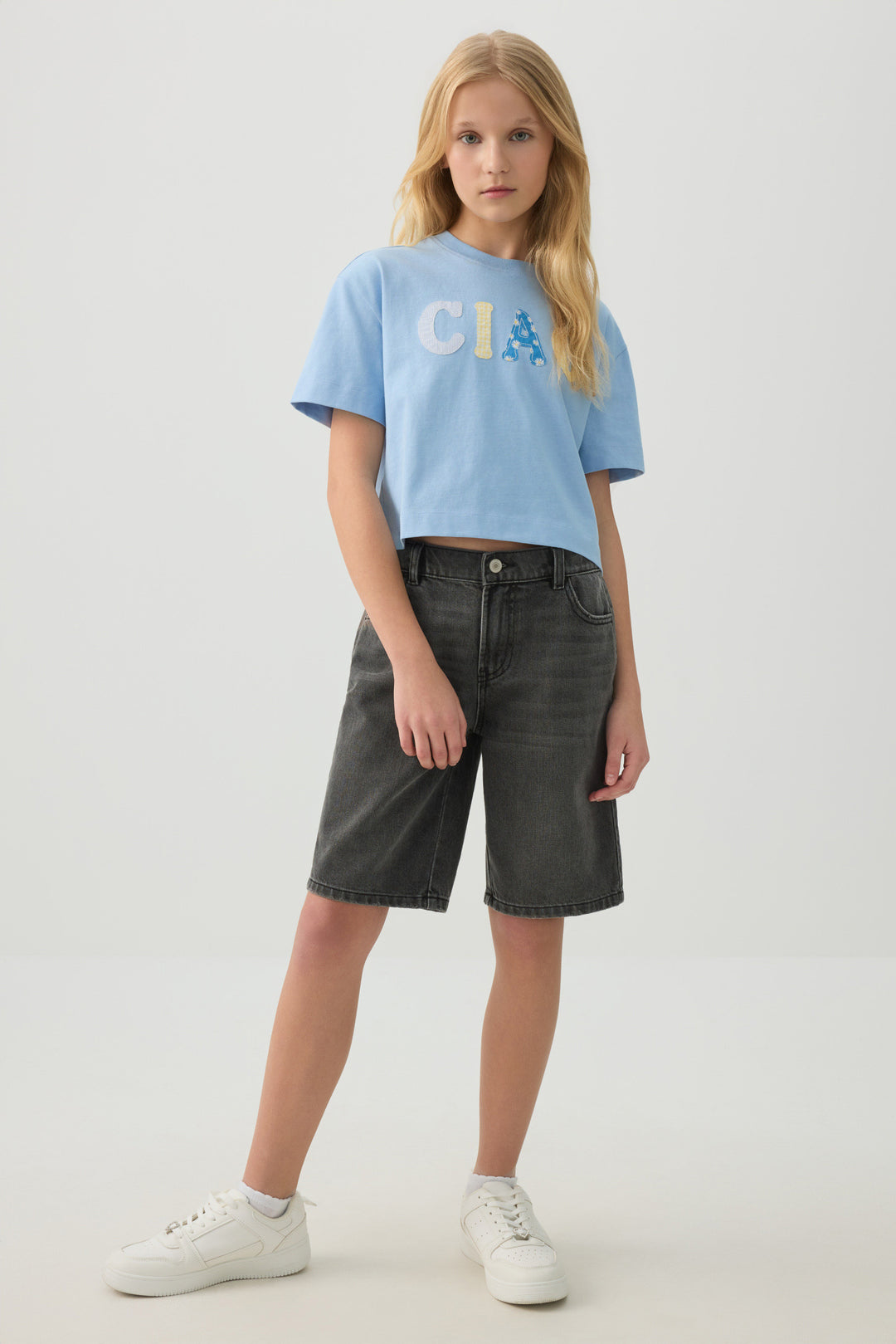 Boxy T-Shirt with Embellishment