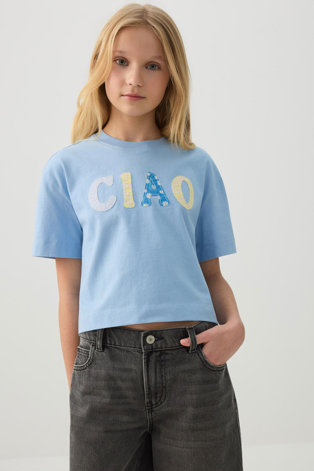 Boxy T-Shirt with Embellishment