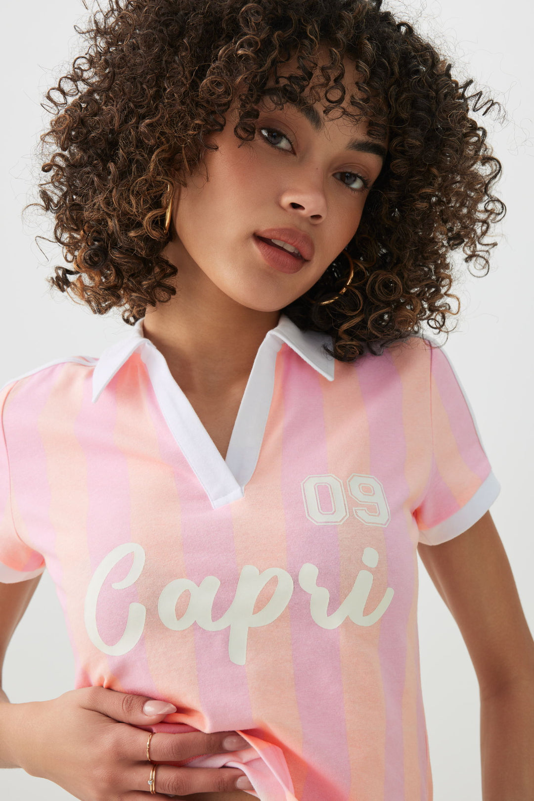 Graphic Johnny Collar Polo Shirt