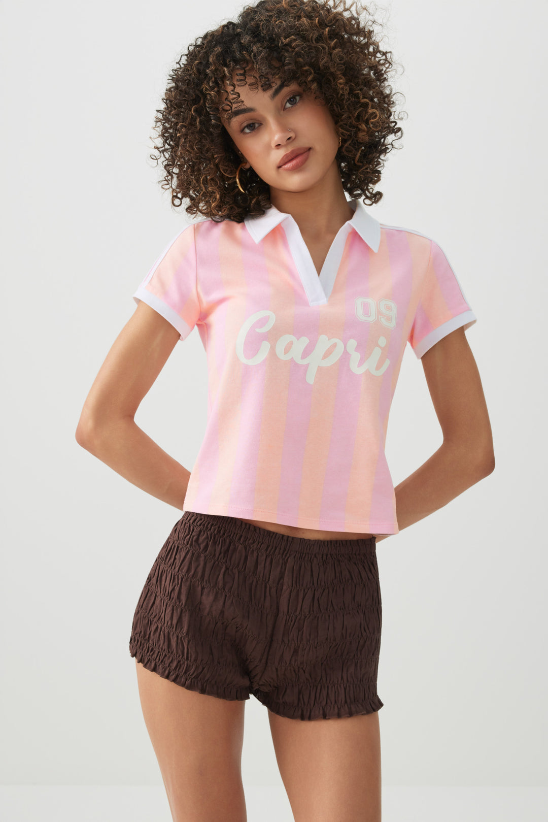 Graphic Johnny Collar Polo Shirt