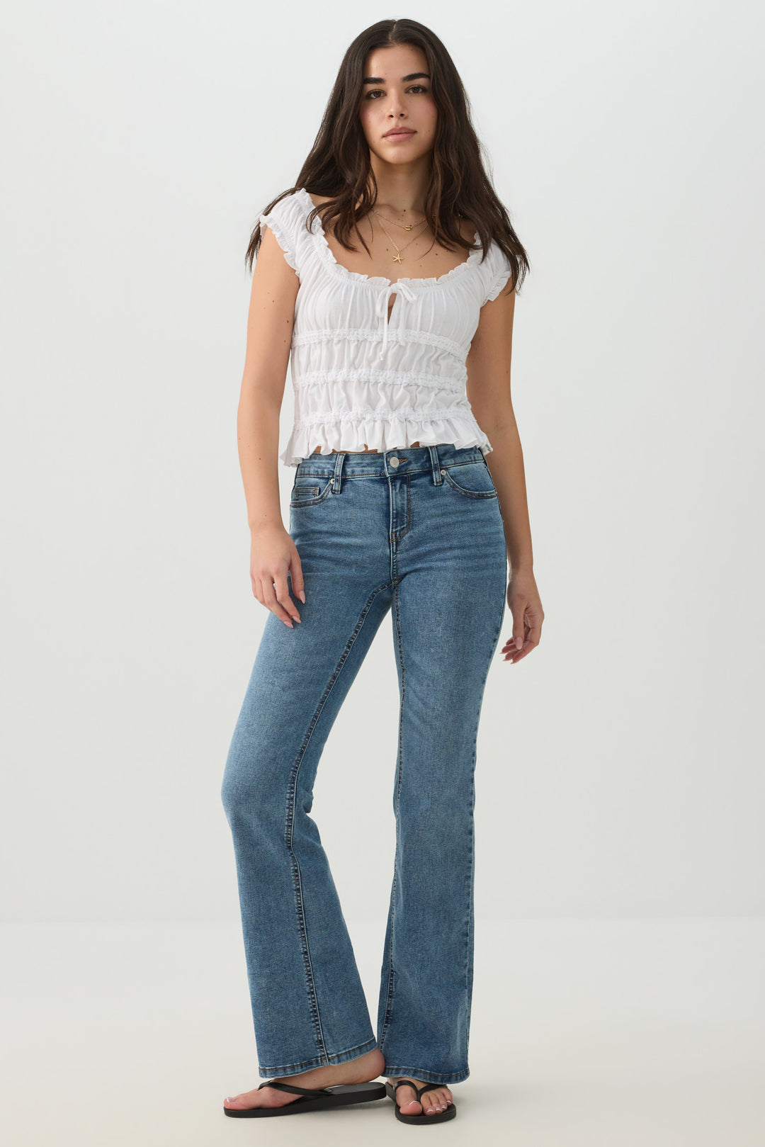 La coupe Idole : Jean évasé et taille basse