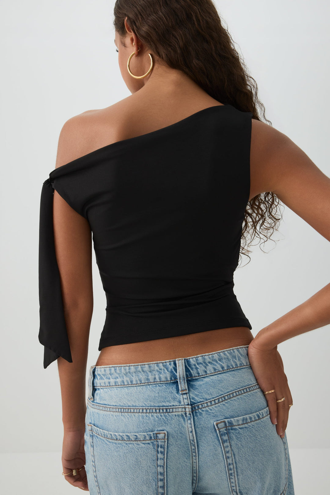 Asymmetrical Off Shoulder Top