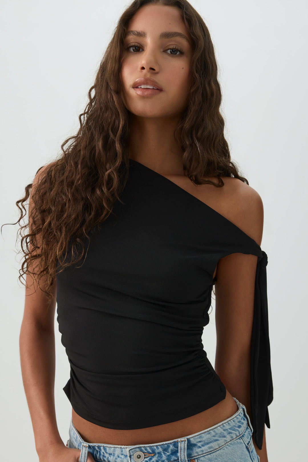 Asymmetrical Off Shoulder Top