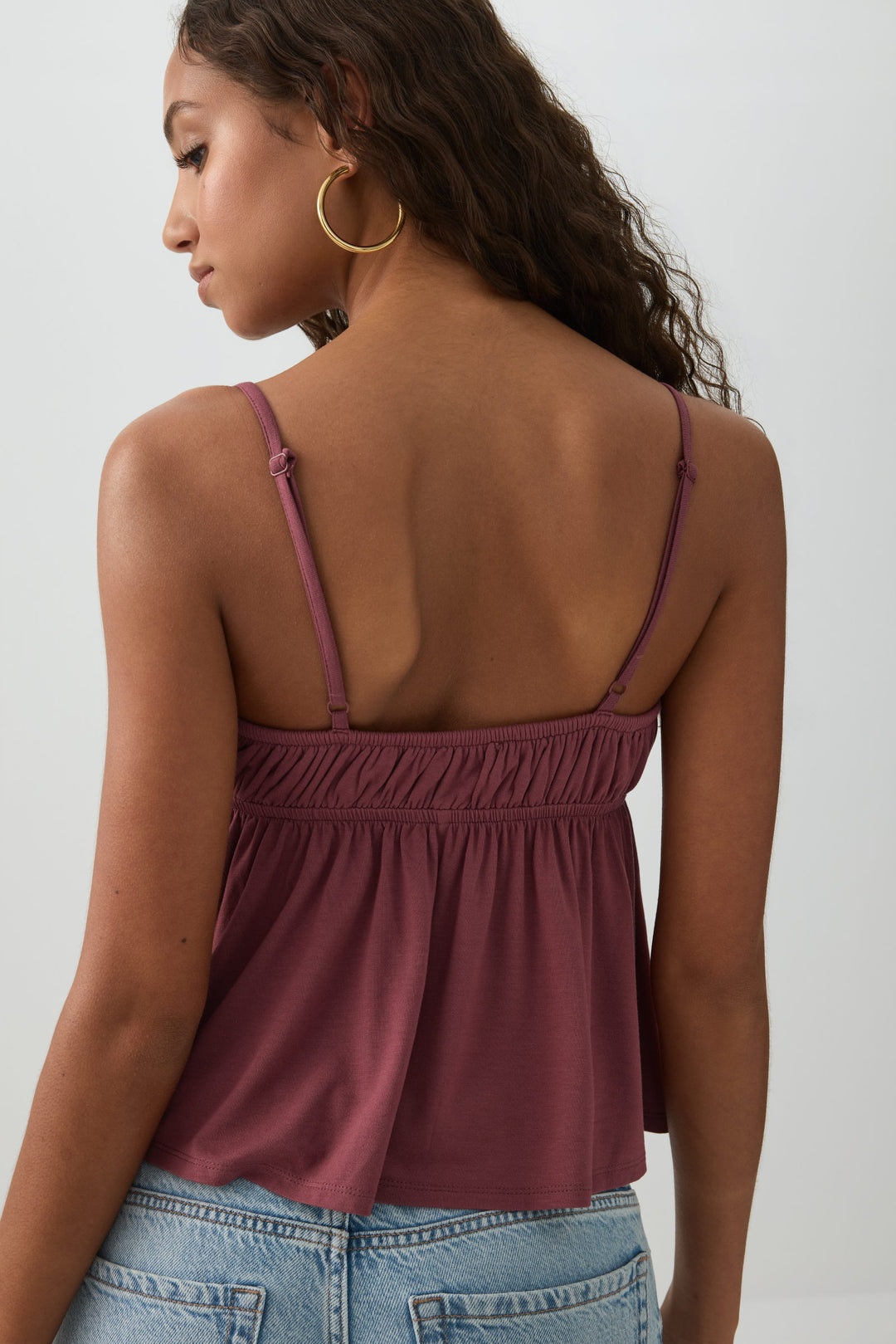 Tie Front Babydoll Tank