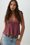 Tie Front Babydoll Tank