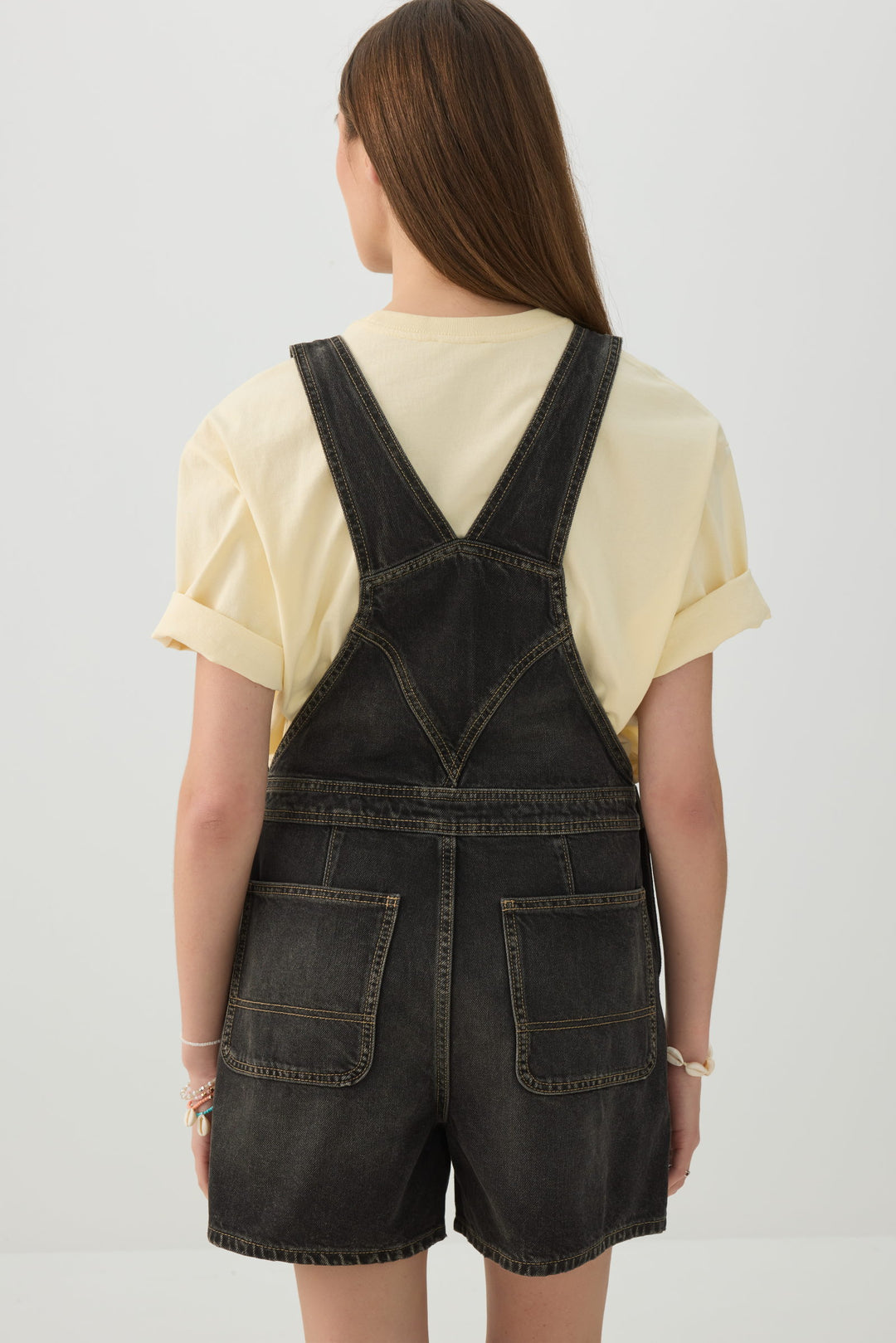 Denim Overall Shorts