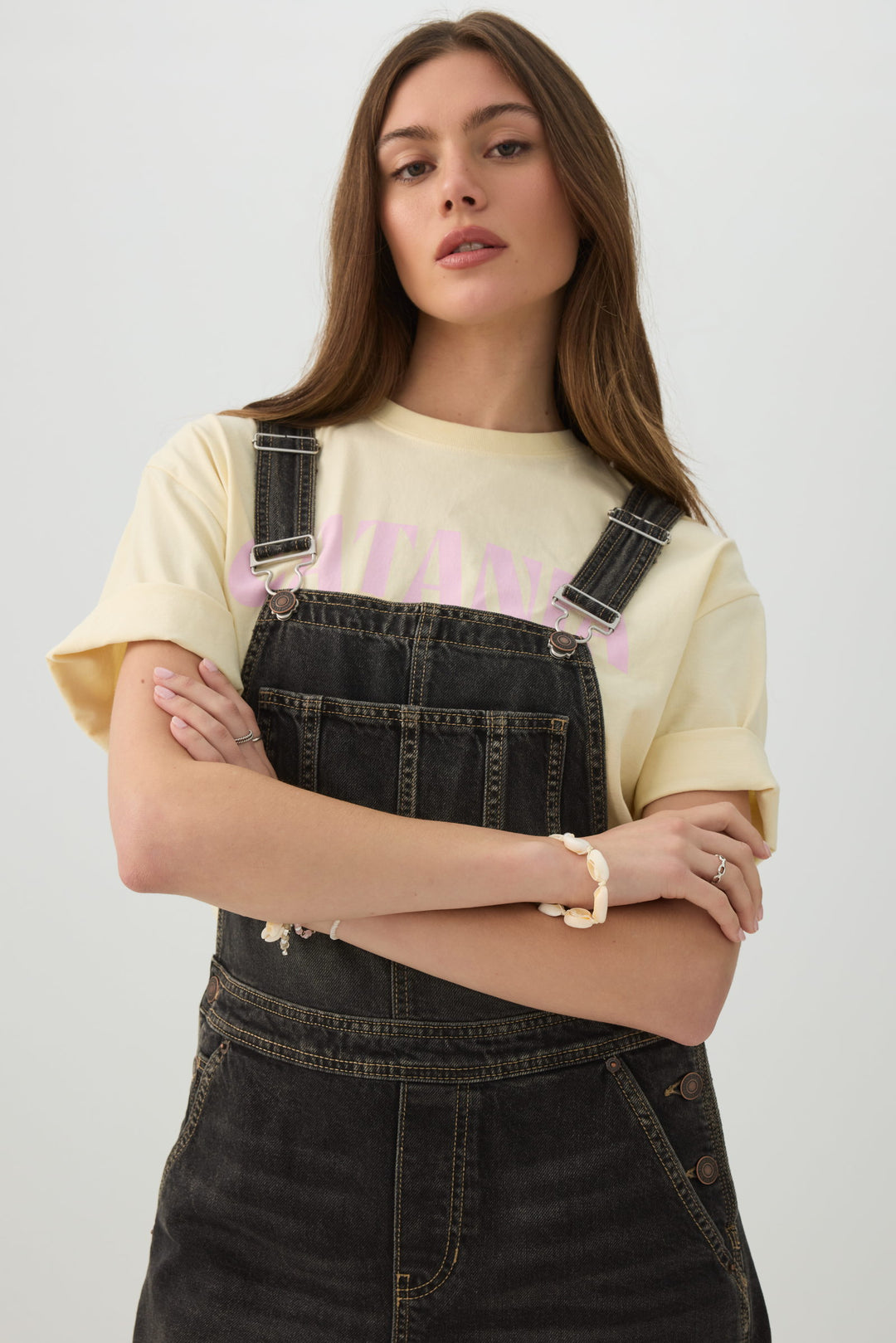 Denim Overall Shorts