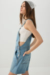 Salopette courte en denim