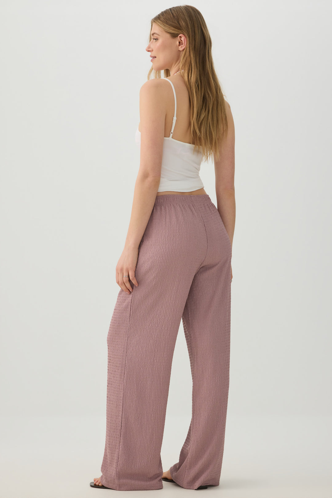 Textured knit Wide Leg Pants
