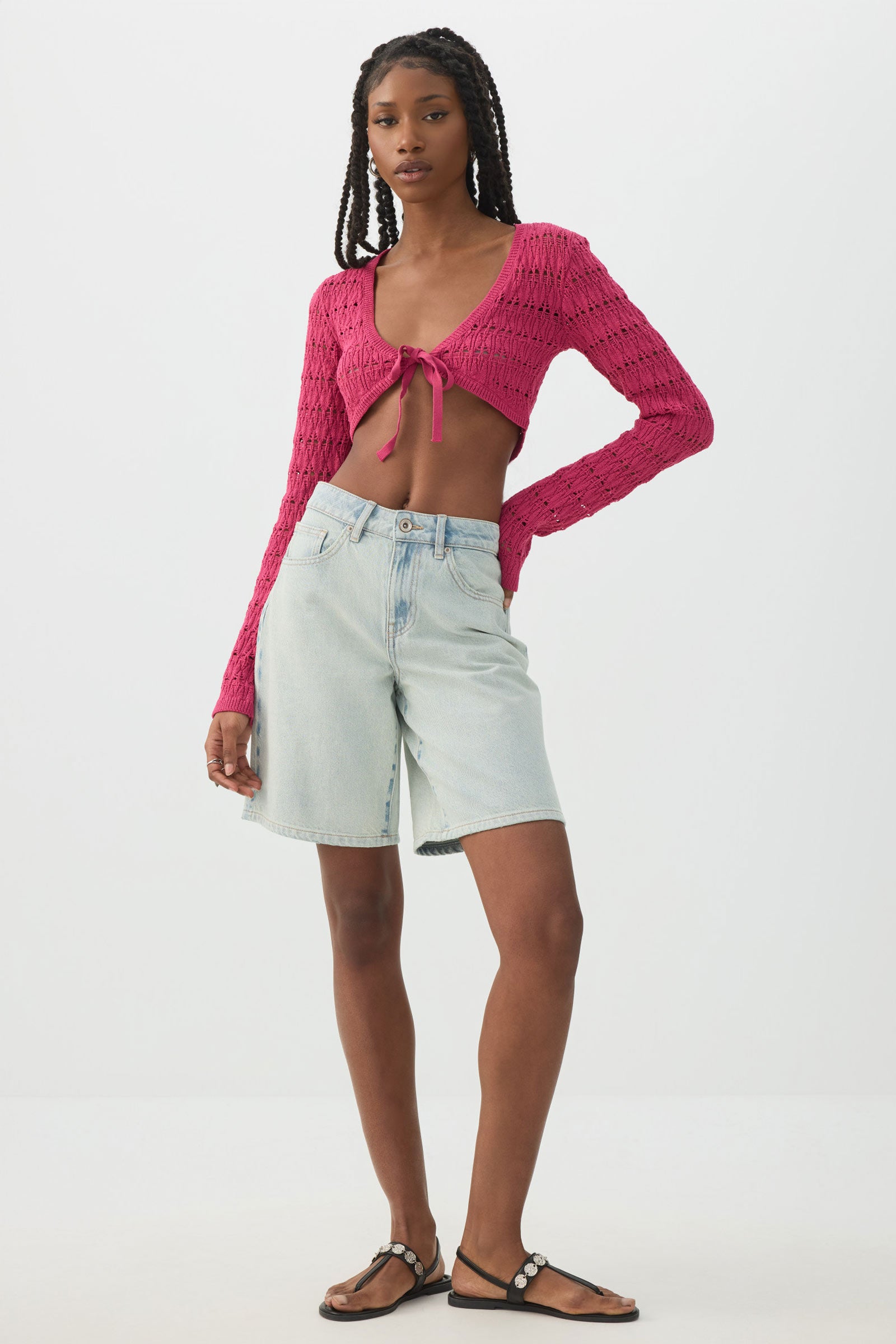 Crop Open Stitch Shrug – Ardene