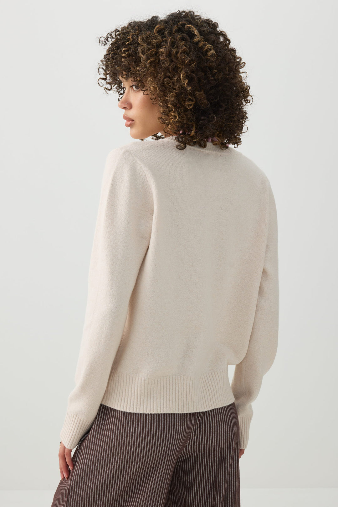 Button-Front Sweater Cardigan