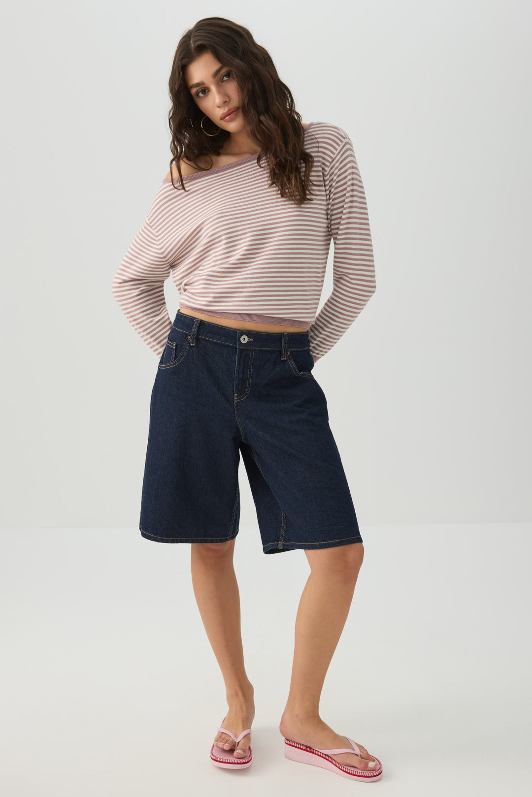 Off Shoulder Knit Sweater