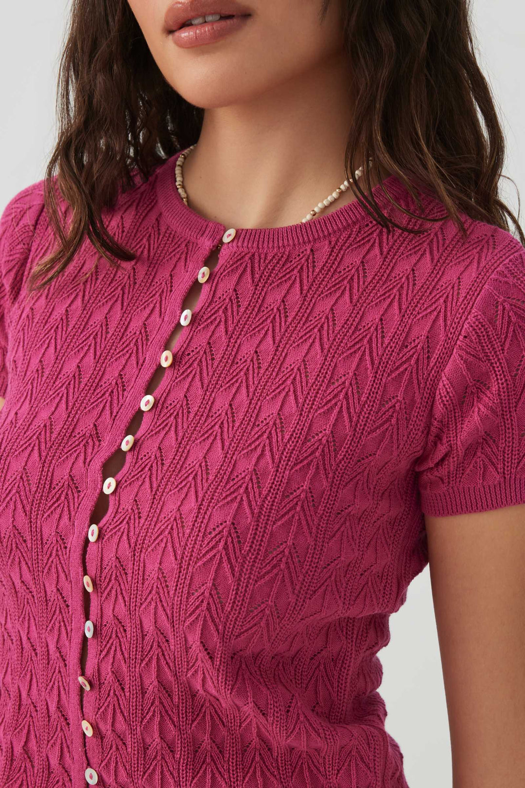 Cropped Open Stitch Sweater