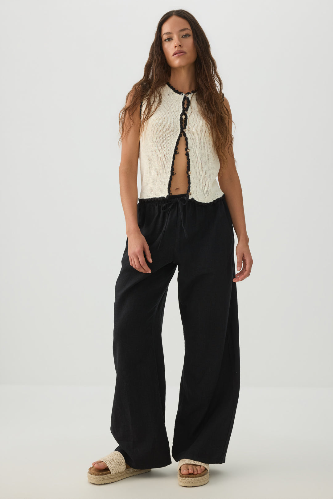 Knit Cropped Sweater Vest