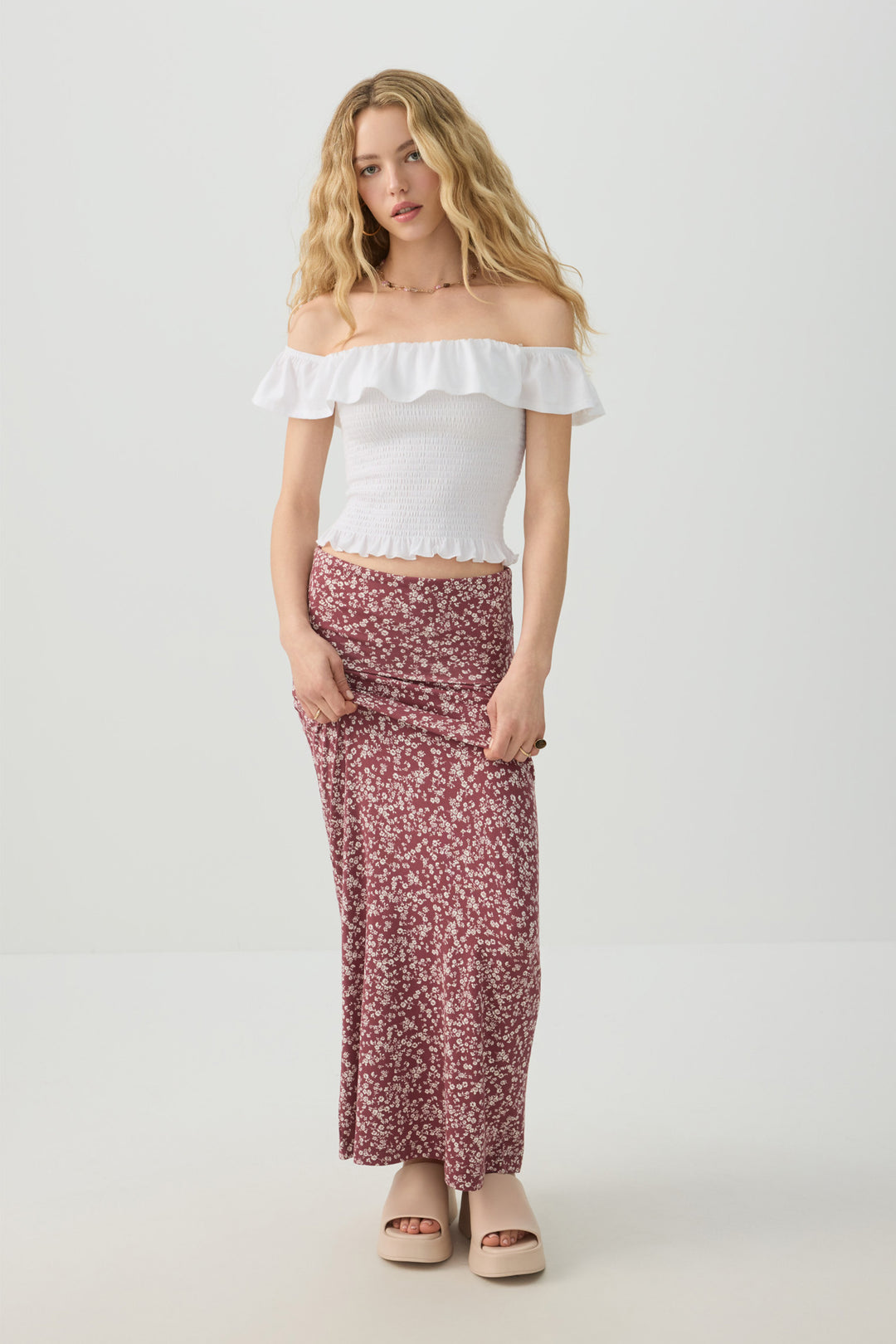 Maxi Fold-Over 2-in-1 Skirt