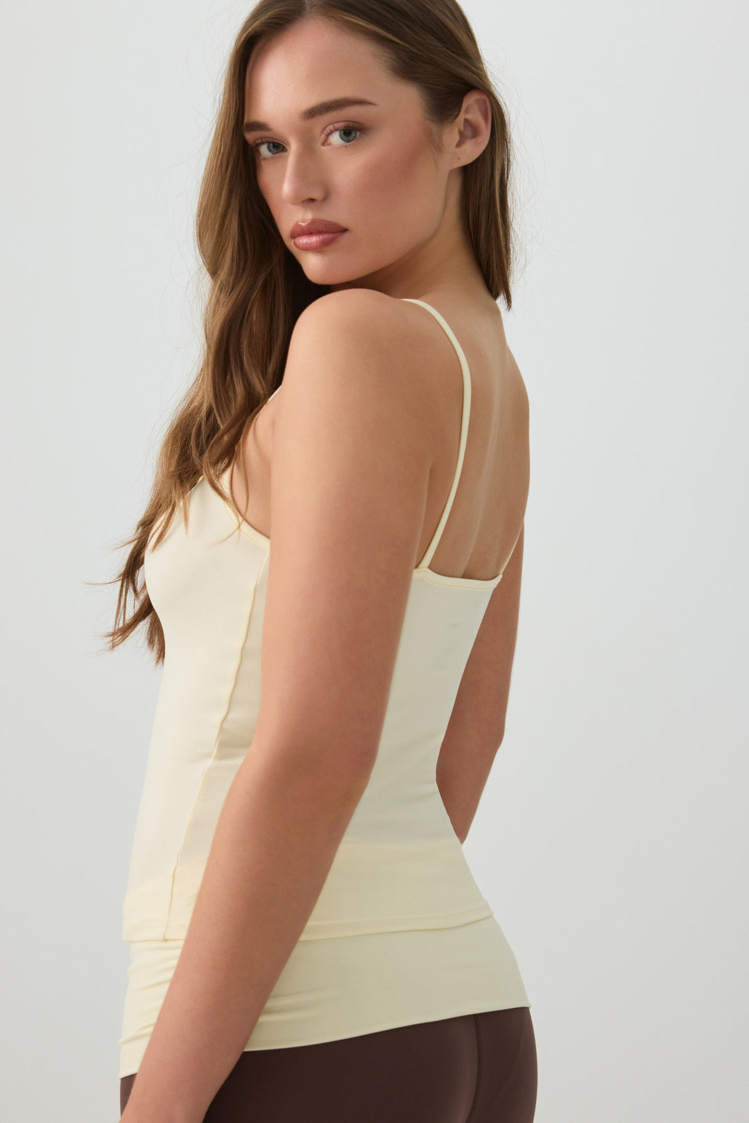 Soft Fitted Square Neck Tank Top