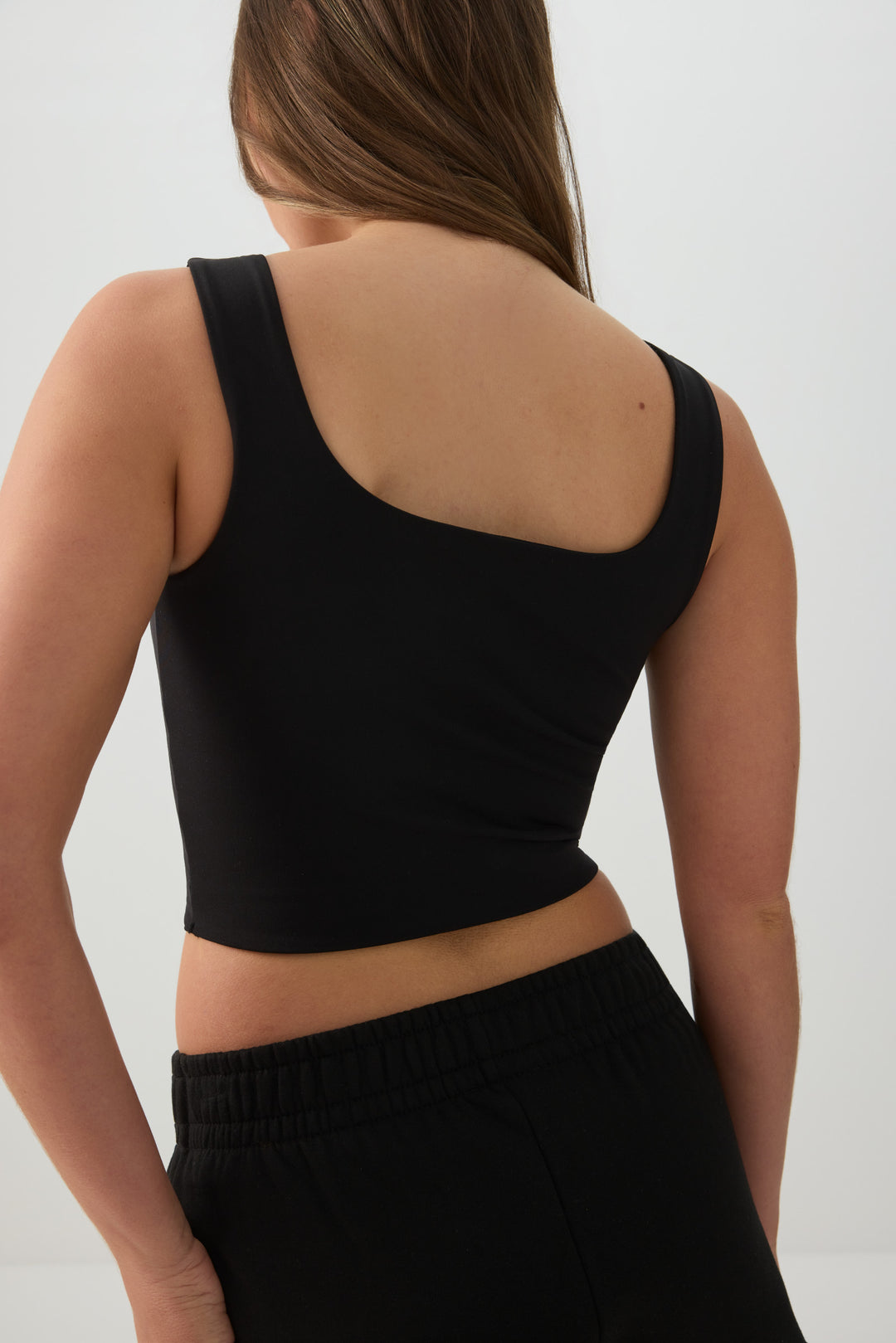 Soft Cropped Double Layer Tank Top