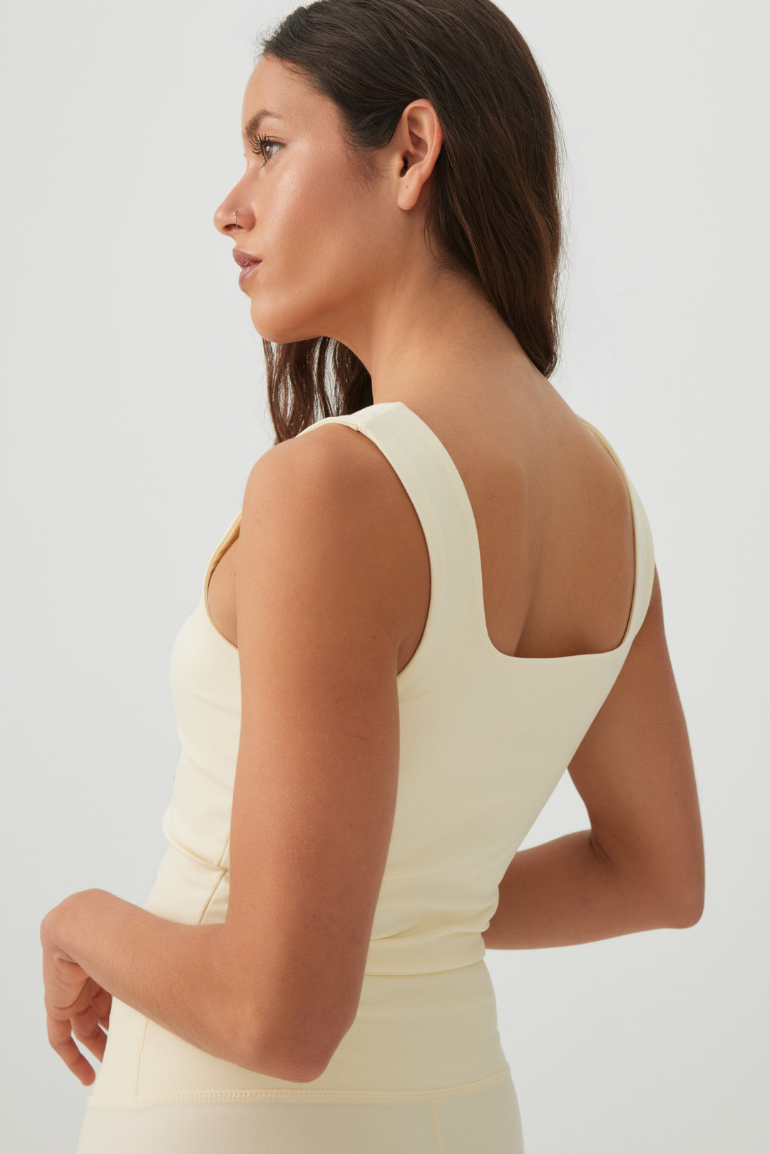 Soft Cropped Double Layer Tank Top