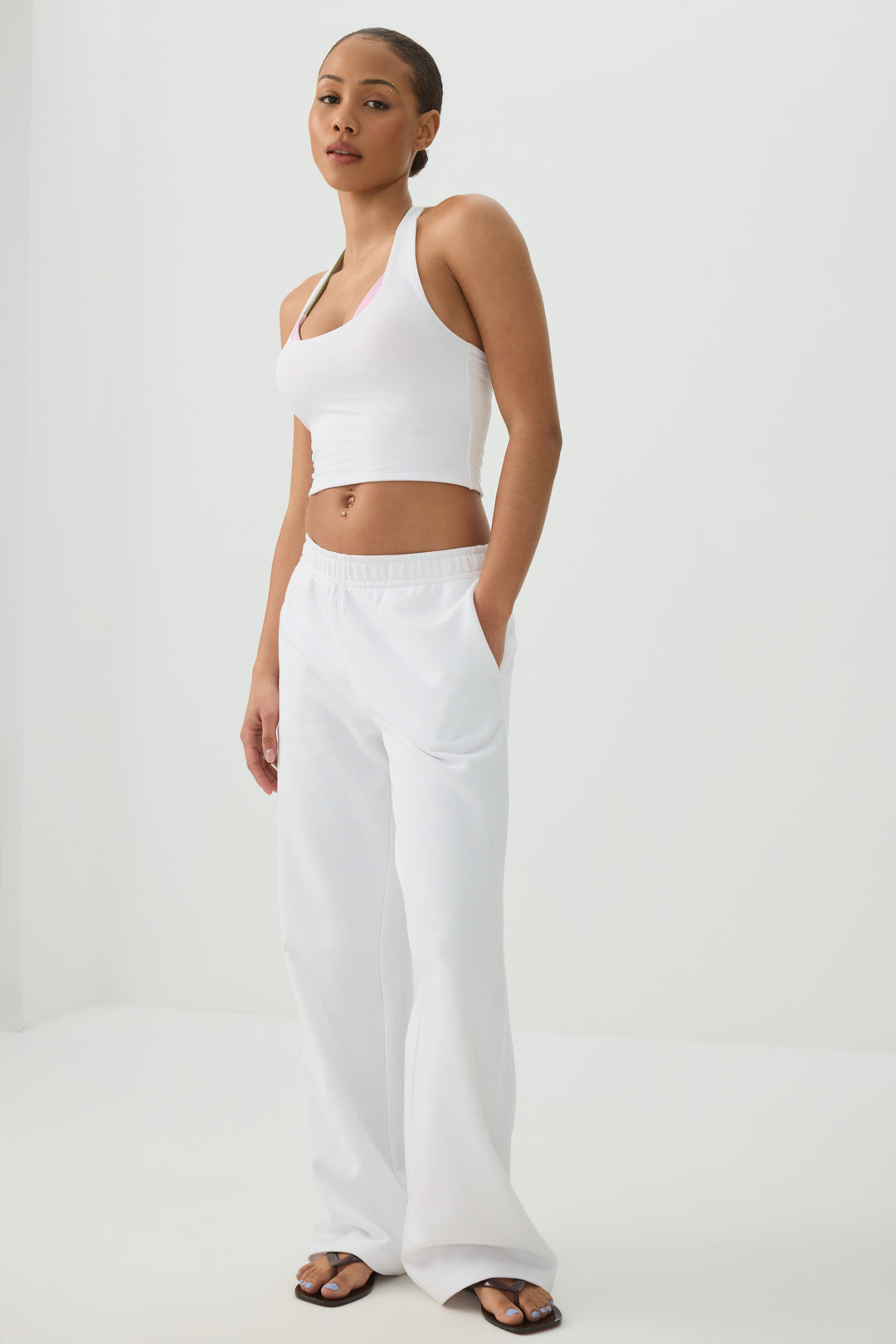 Basic Crop Halter Tank Top