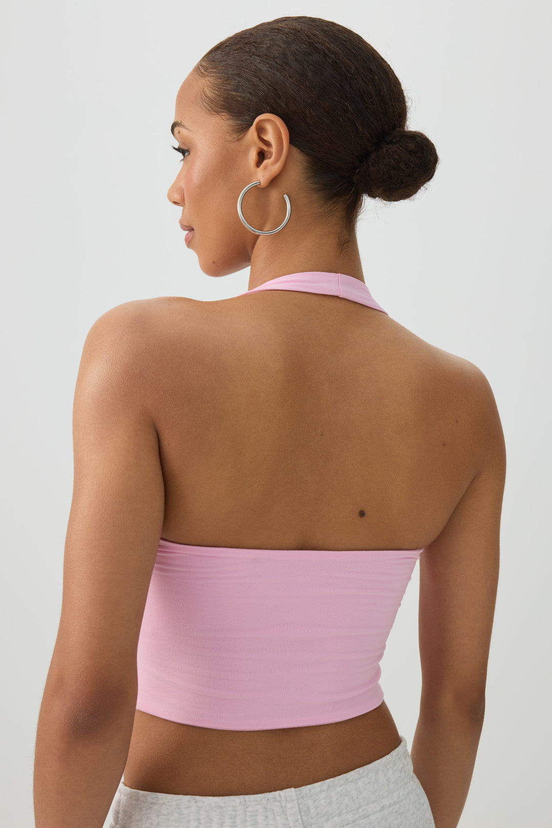 Basic Crop Halter Tank Top