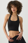 Basic Crop Halter Tank Top