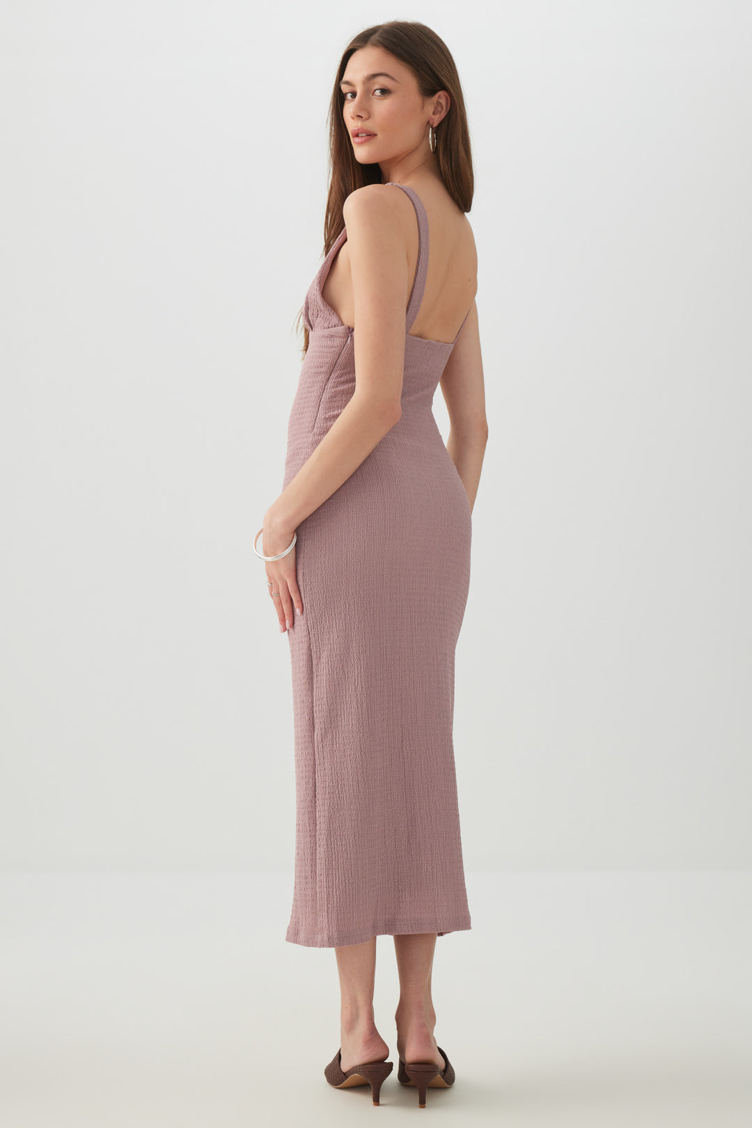 Textured Knit Midi Dress