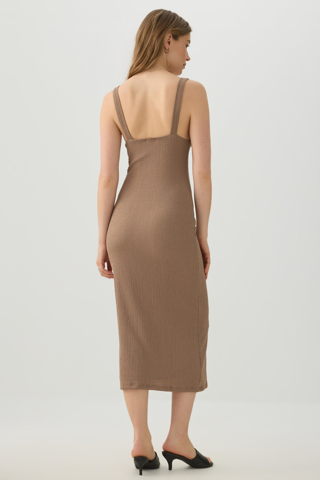 Textured Knit Midi Dress