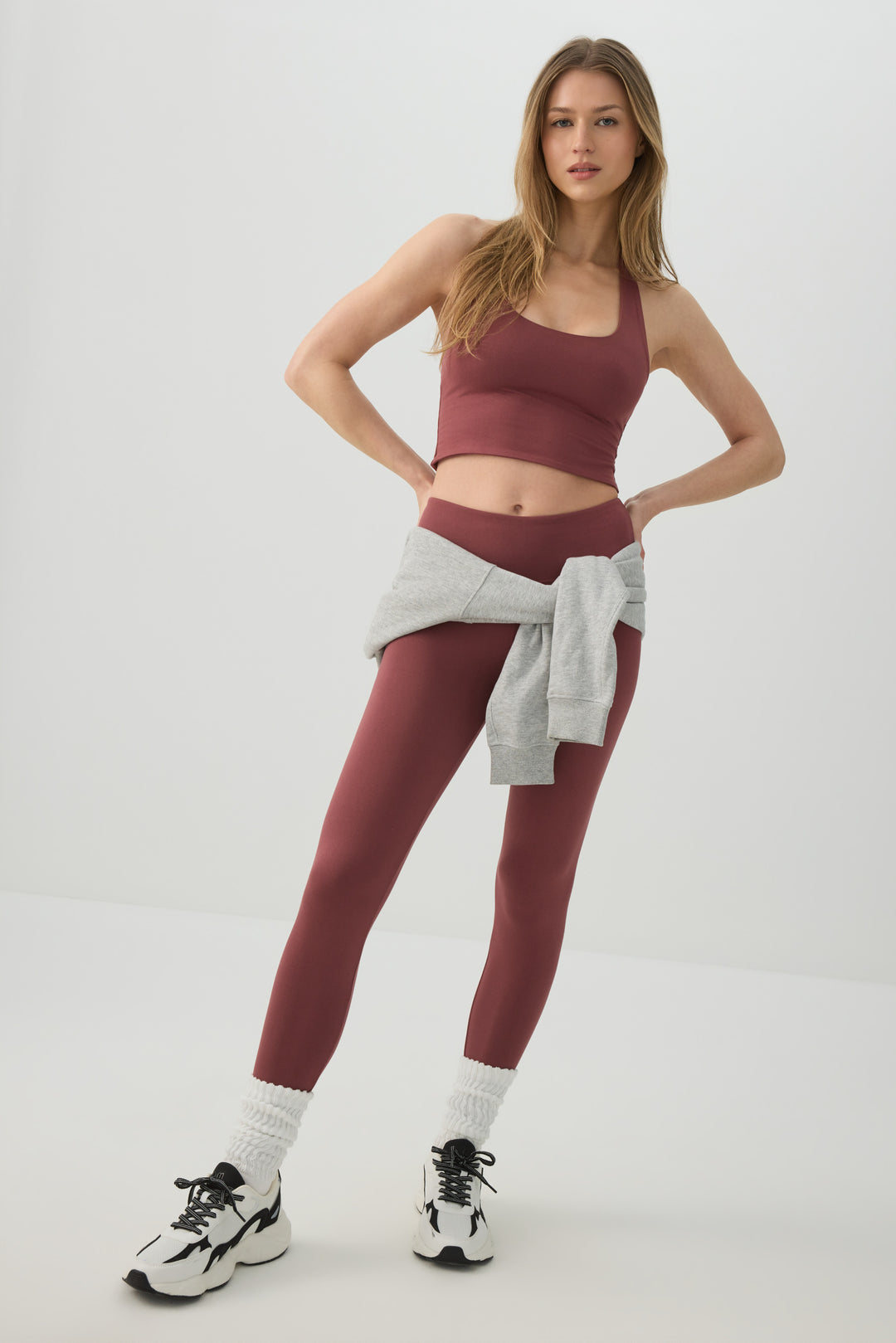 High Waisted Ribbed Leggings