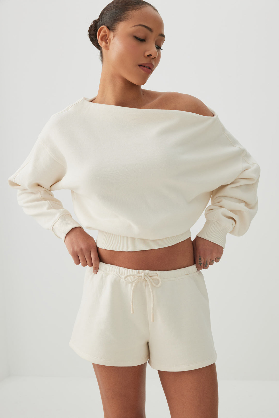 Knit Mini Fleece Low Rise Shorts