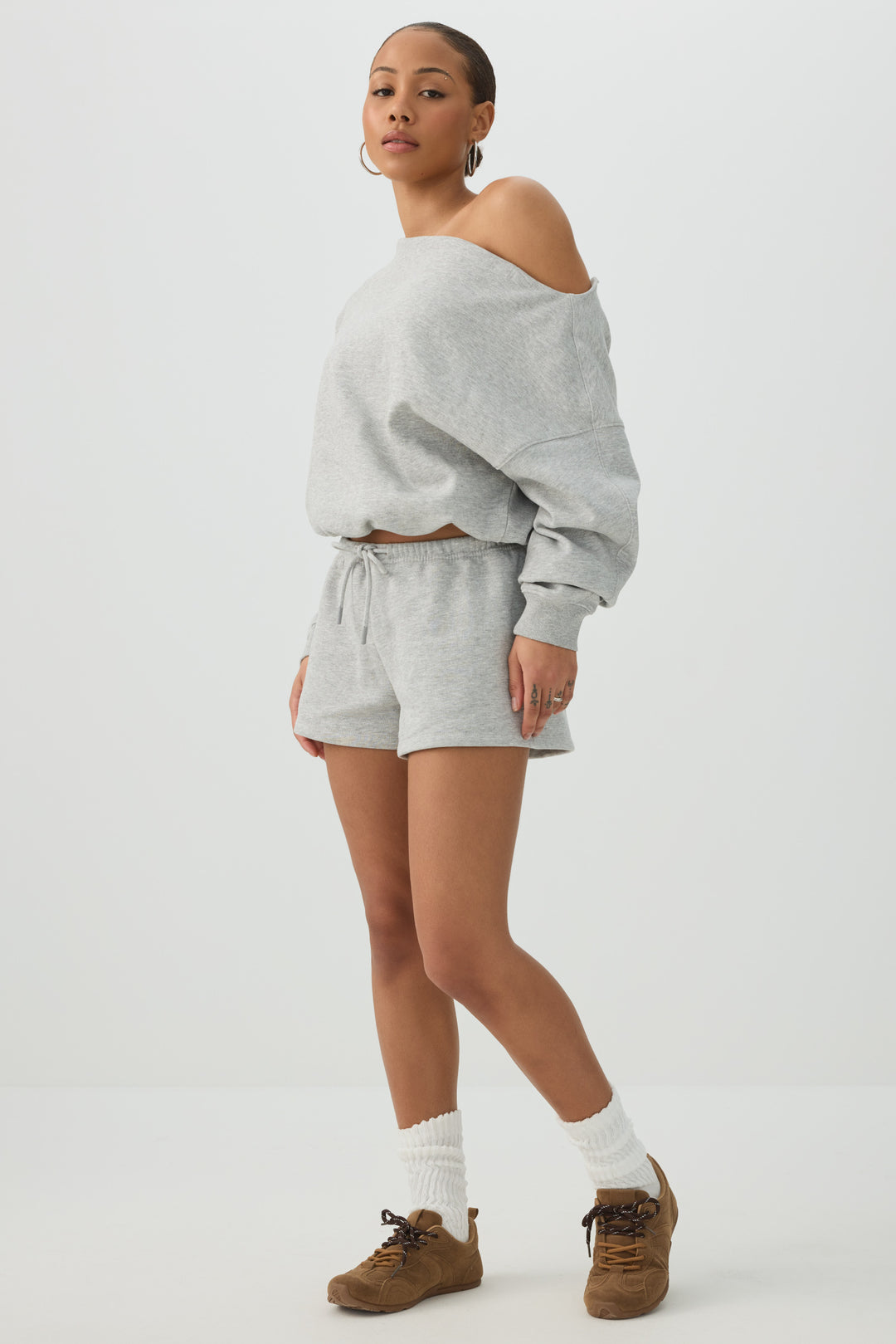 Knit Mini Fleece Low Rise Shorts