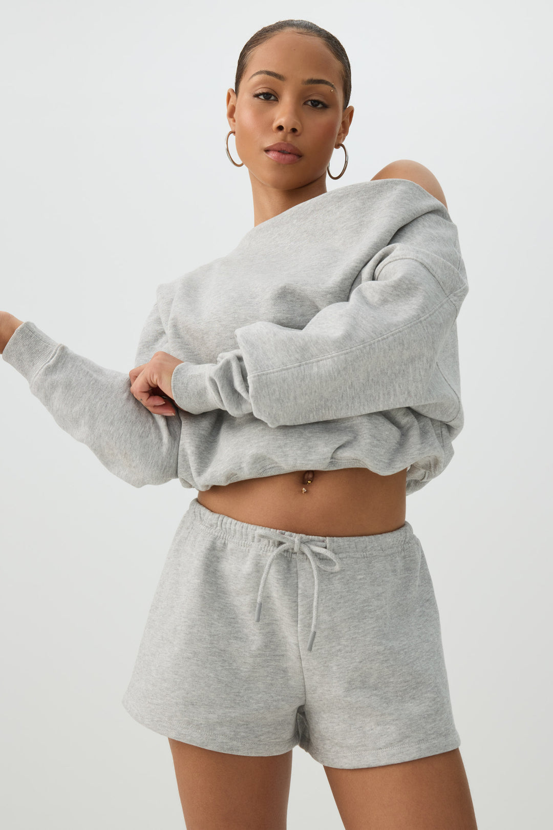 Knit Mini Fleece Low Rise Shorts