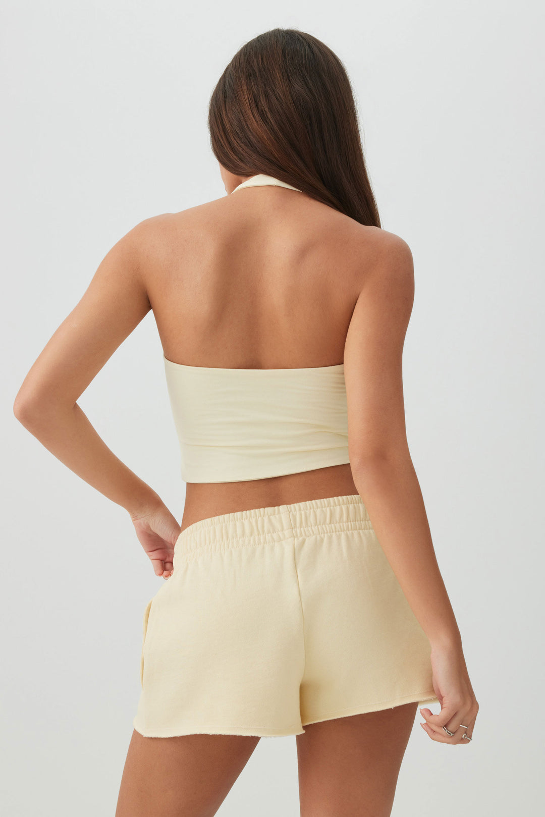 Mini Fleece Knit Low Rise Shorts