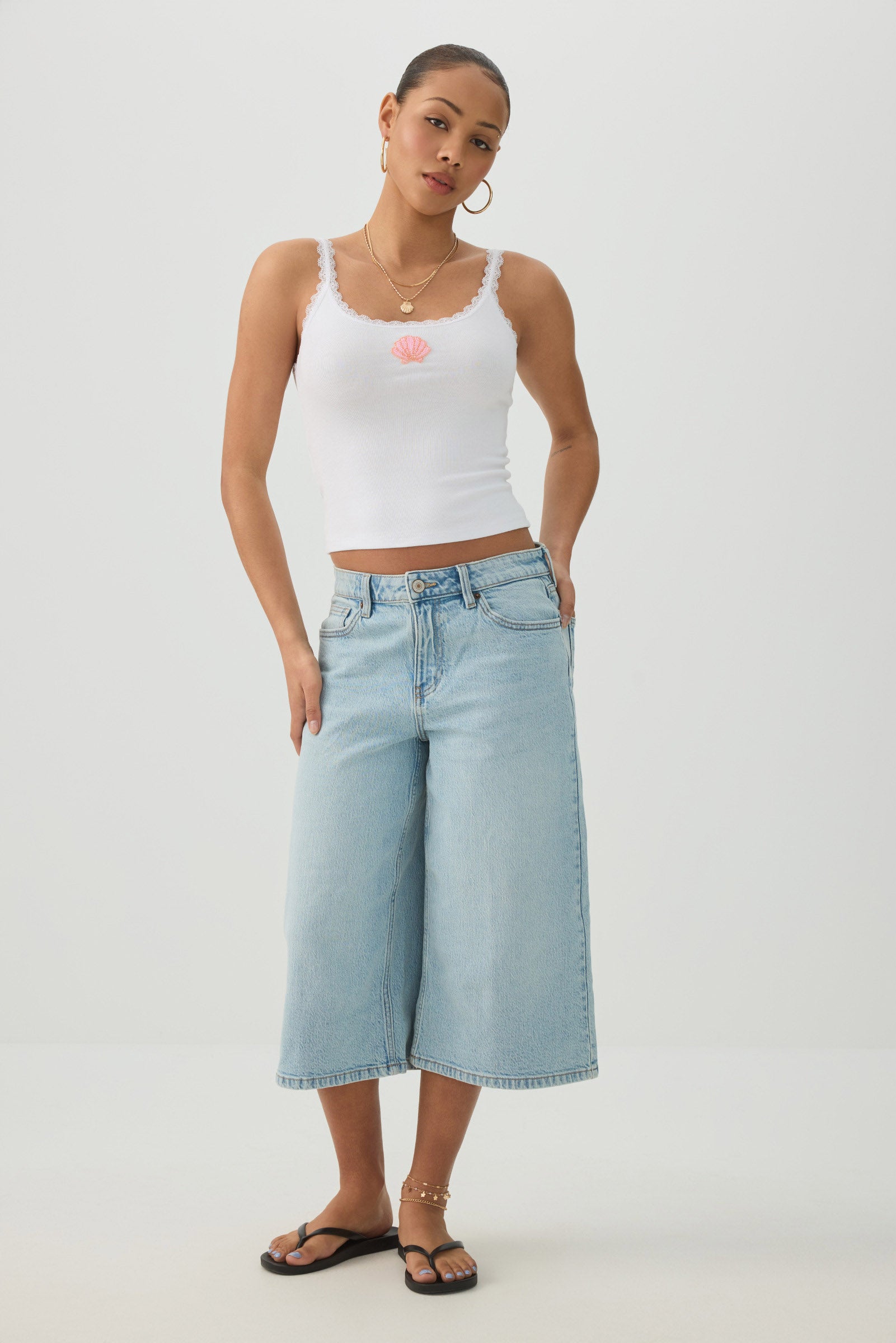 Scoop Neck Lace Trim Tank – Ardene