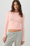 Cropped Rib Crew Top