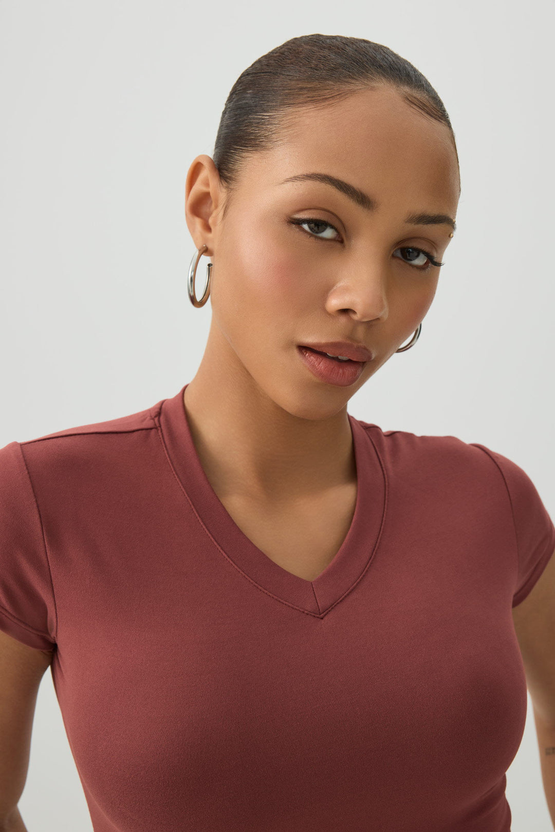 V-Neck Cropped T-Shirt