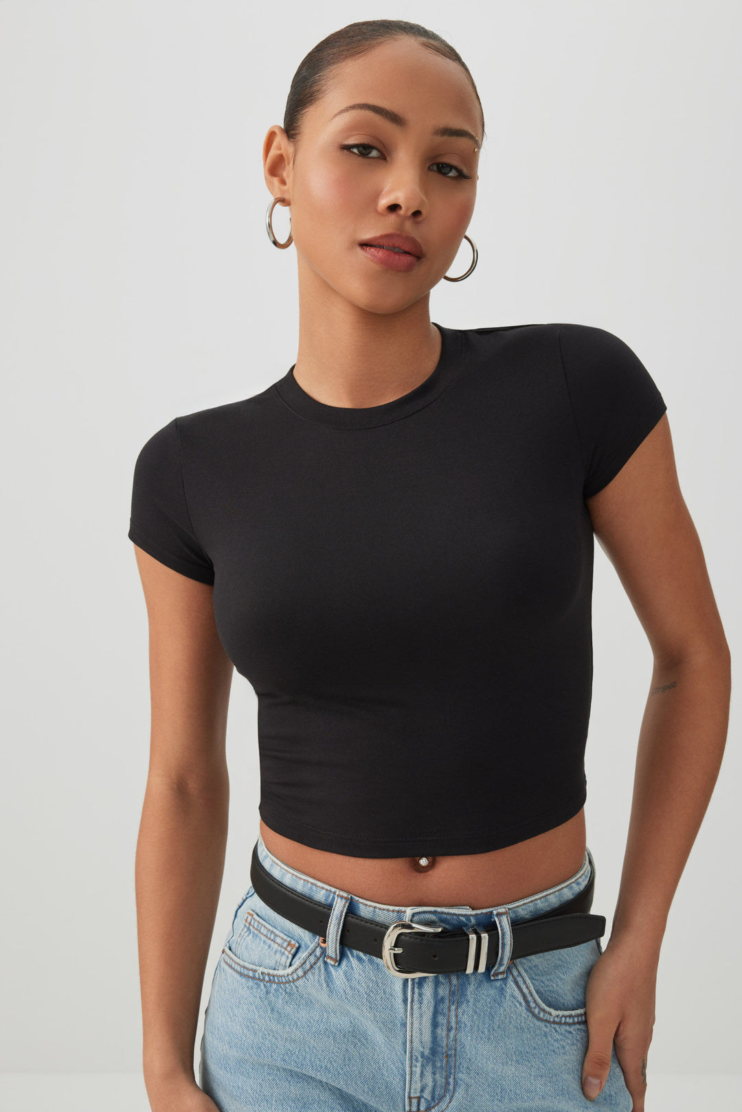 Crew Neck Crop Top