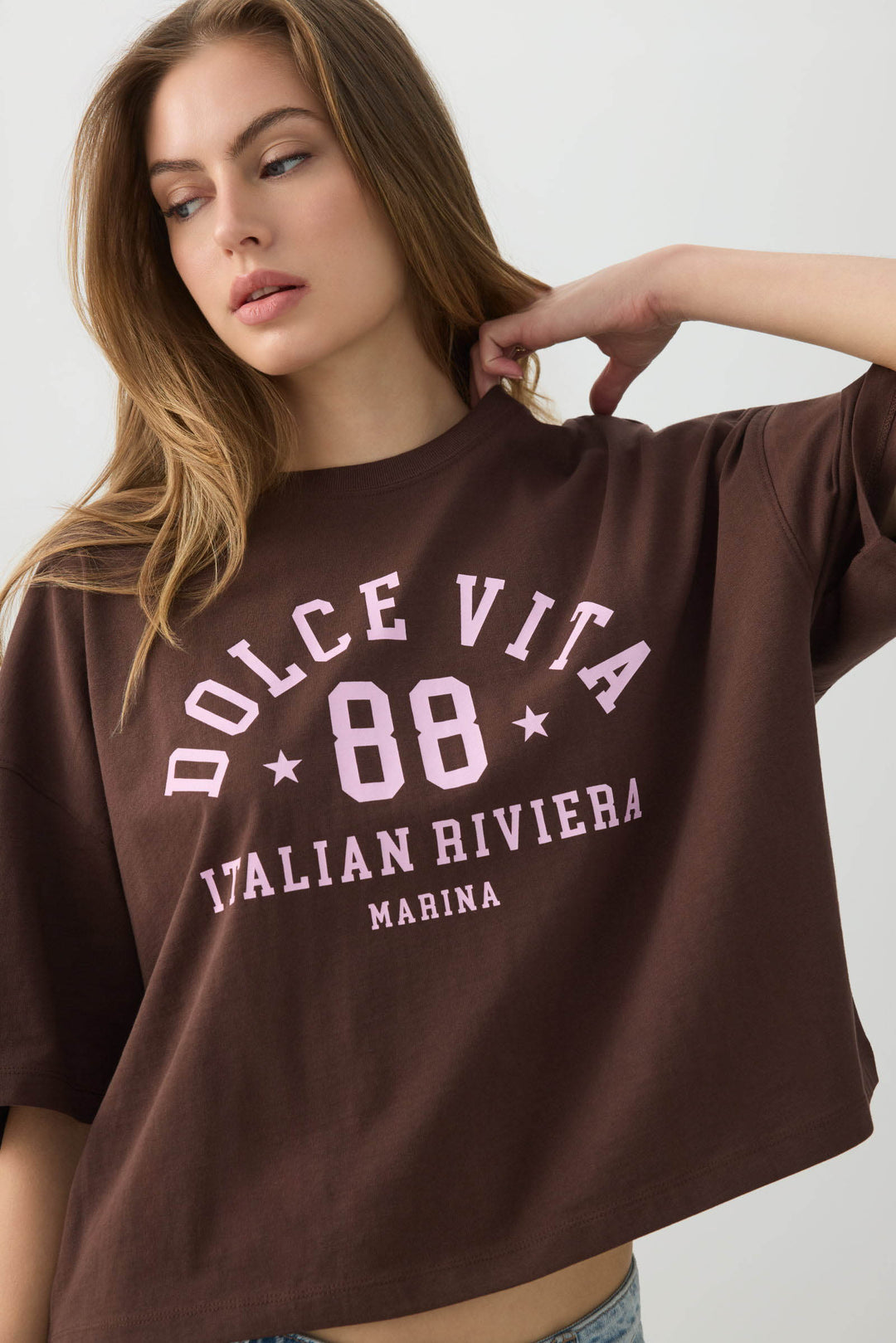 Dropped Shoulder Graphic T Shirt